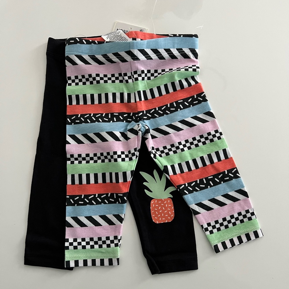 🆕 Open Edit / Nordstrom Two Pack Girls Leggings! Size: 6M! Brand New